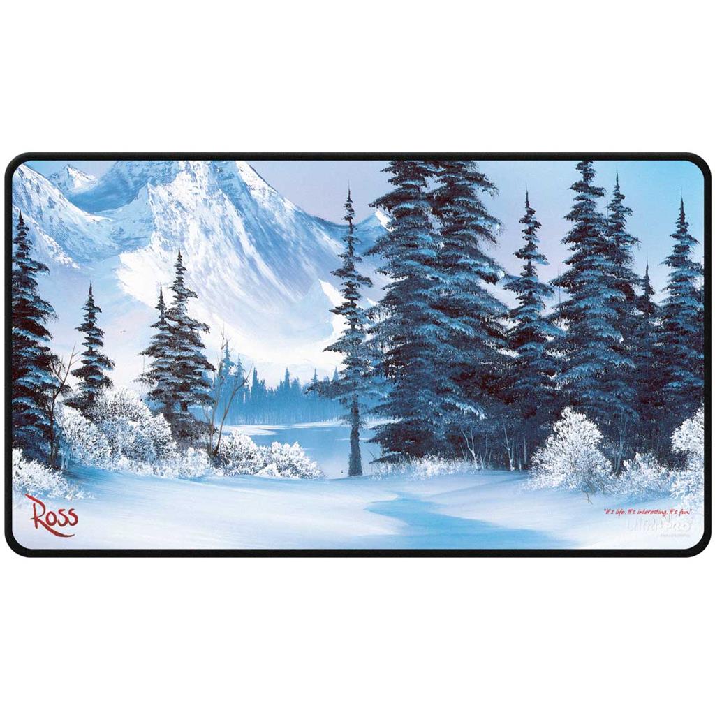 Ultra Pro - Bob Ross - Black Stiched Playmat - Winter Paradise
