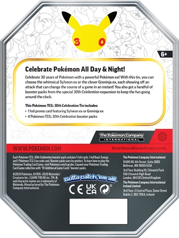 Pokémon - 30th - 30th Celebration - Greninja & Sylveon - Tin