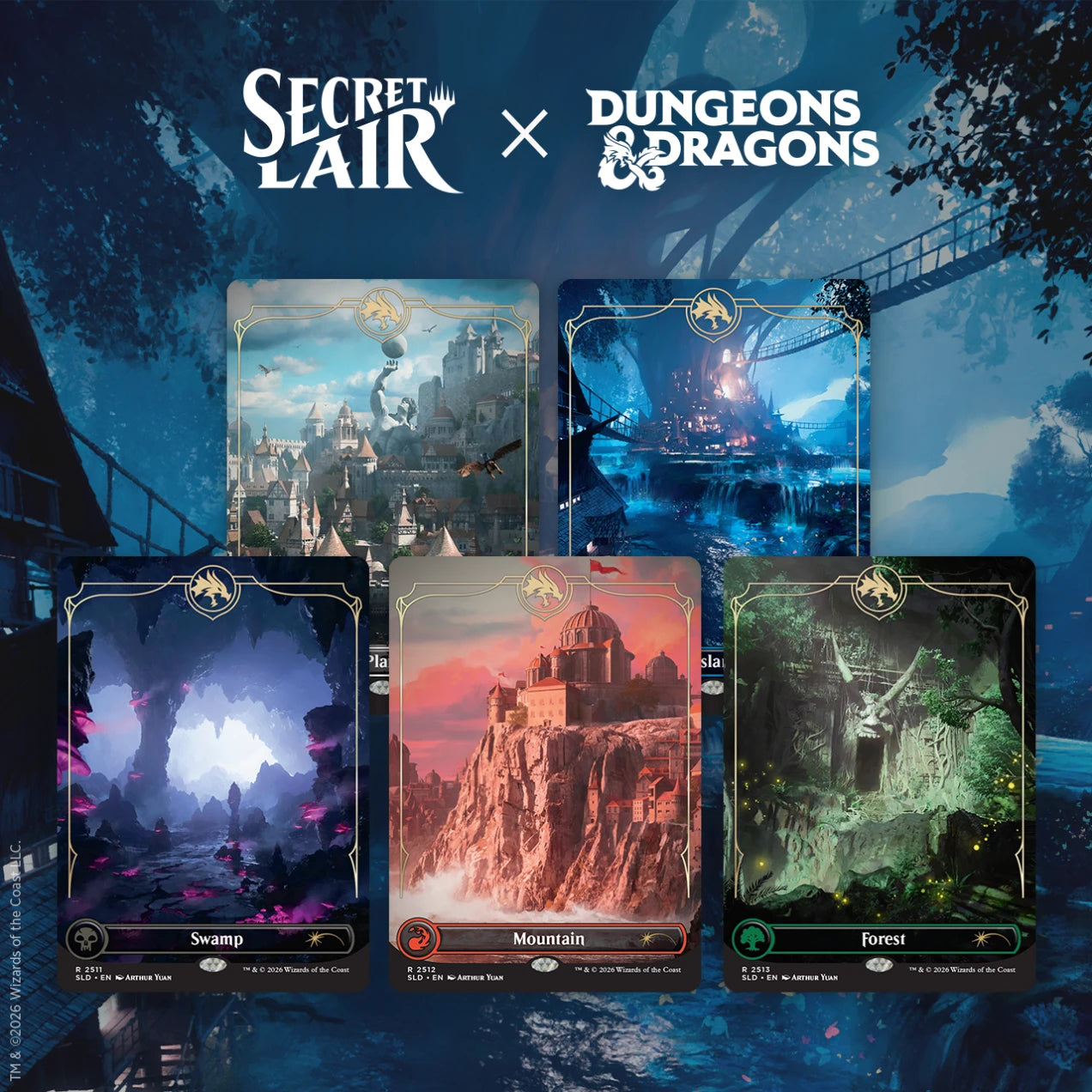 Secret Lair - Dungeons & Dragons - Roll for Initiative Superdrop - Lands of the Forgotten Realms