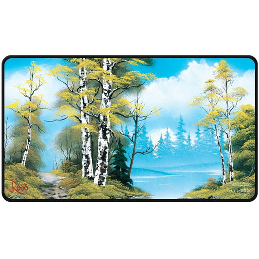 Ultra Pro - Bob Ross - Black Stiched Playmat - Lakeside Path