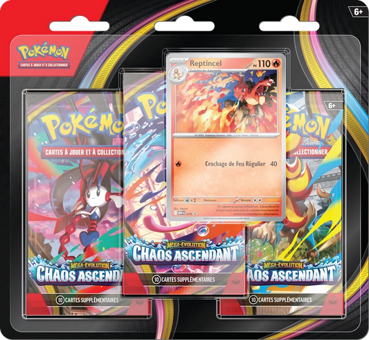 Pokémon - ME04 - Mega Evolution - Chaos Rising - 3-Pack Blister