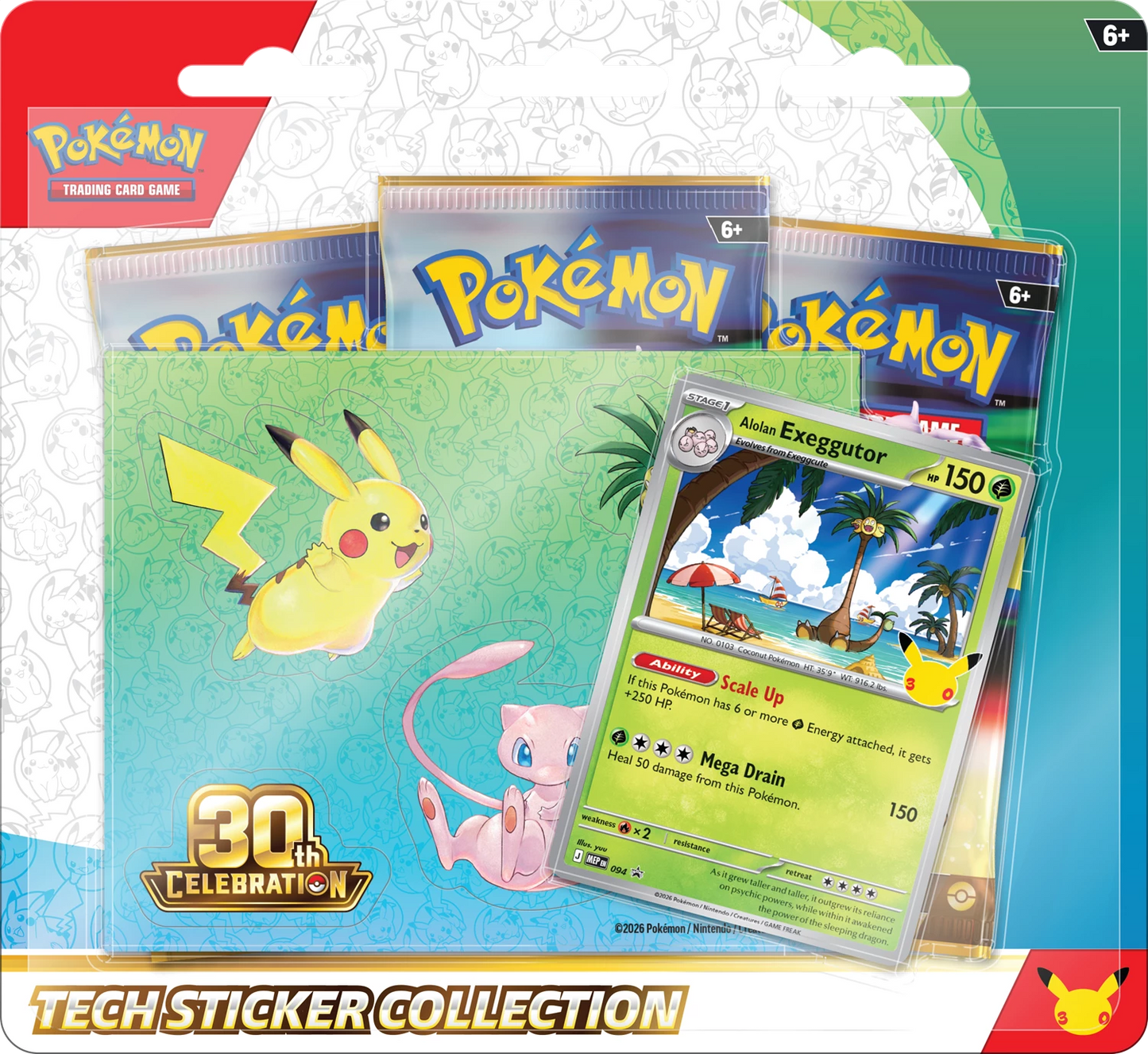 Pokémon - 30th - 30th Celebration - Tech Sticker Collection