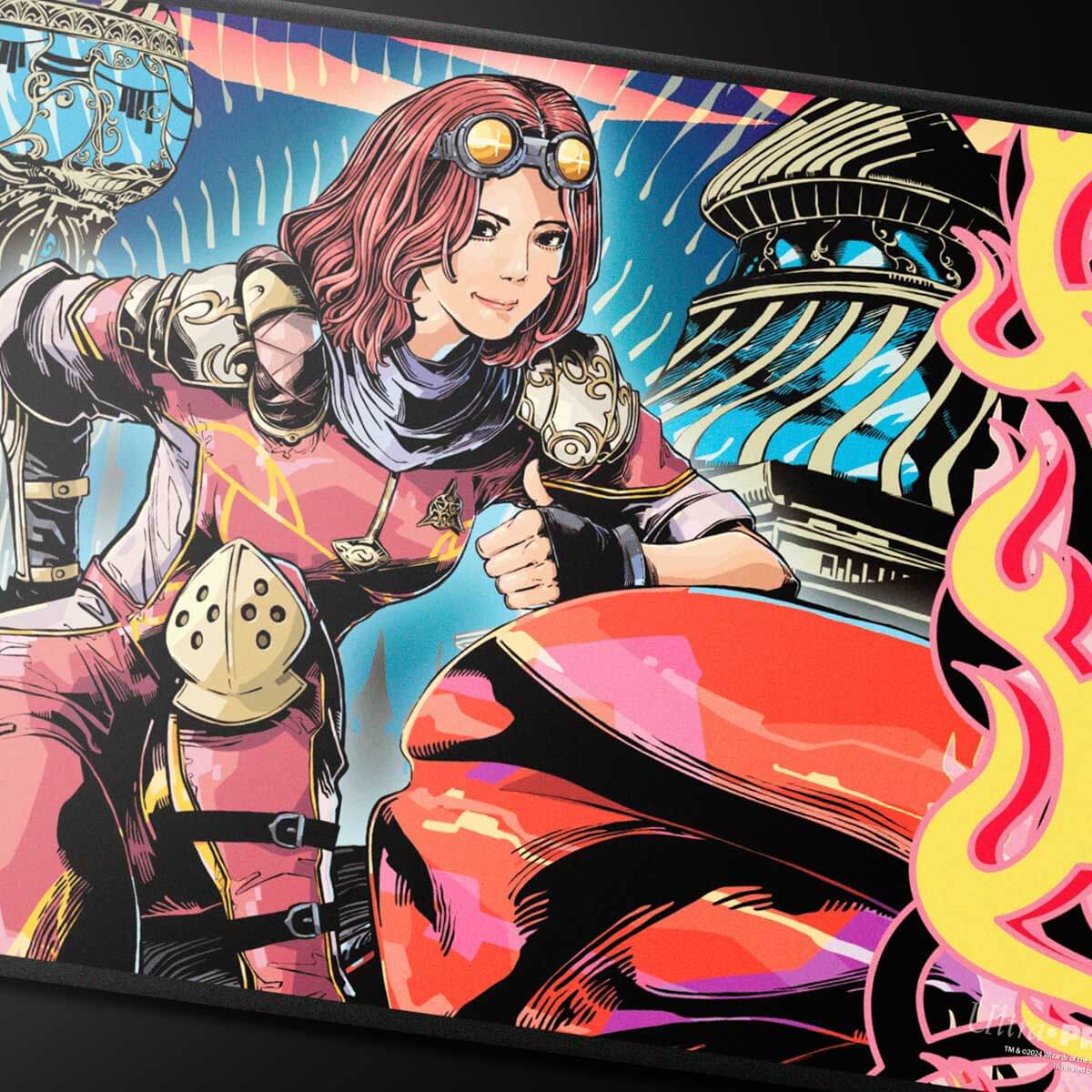 Ultra Pro - Aetherdrift - Black Stiched Playmat - Chandra, Spark Hunter