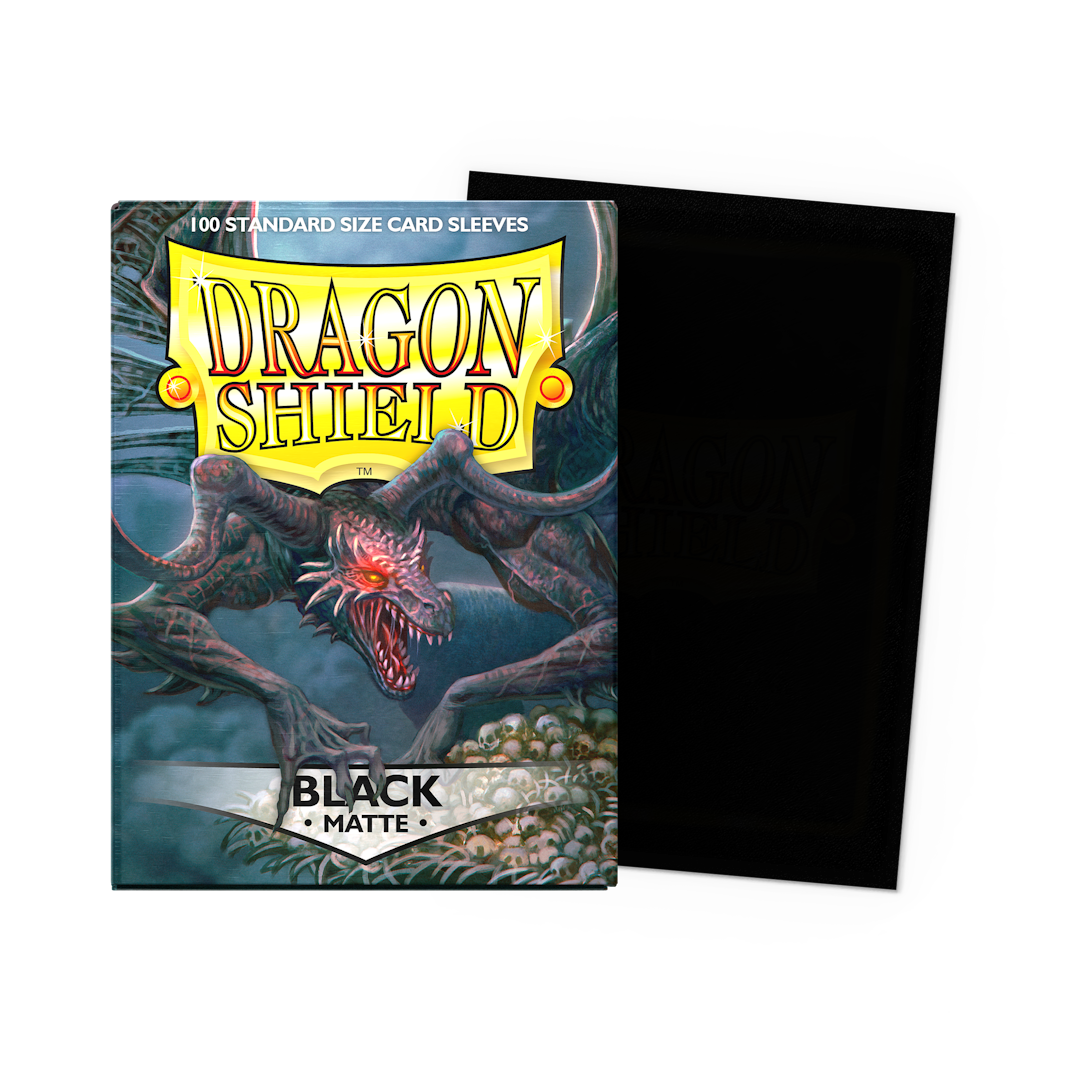 Dragon Shield Matte Sleeves - Black - Standard Size (100)