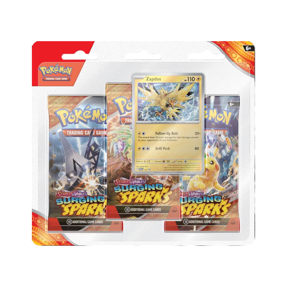 Pokémon - Surging Sparks - SV8 - 3-Pack Blister [EN]