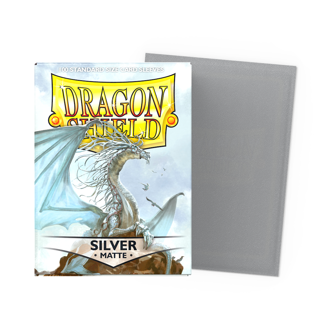 Dragon Shield Matte Sleeves - Silver - Standard Size (100)