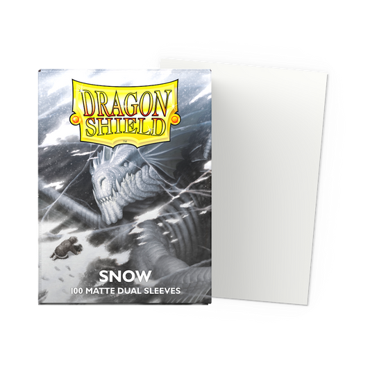 Dragon Shield Matte Dual Sleeves - Snow - Standard Size (100)