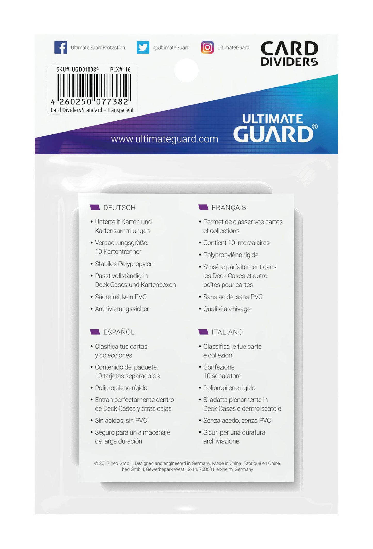 Ultimate Guard - Card Dividers (10)