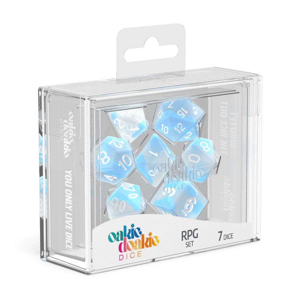 Oakie Doakie Dice - RPG Set Glow in the Dark - Arctic [7]